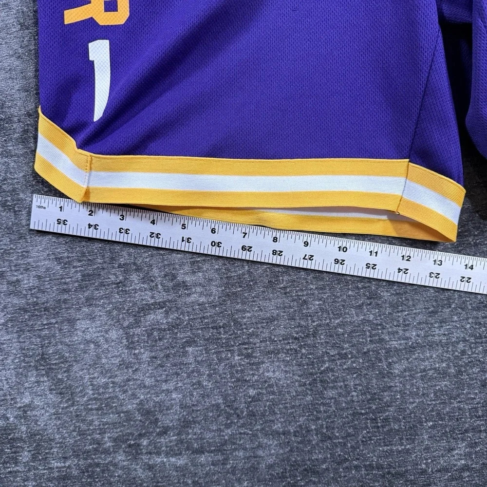 Phoenix Suns Devin Booker Basketball Shorts Purple Yellow Logo NBA U Men's Large